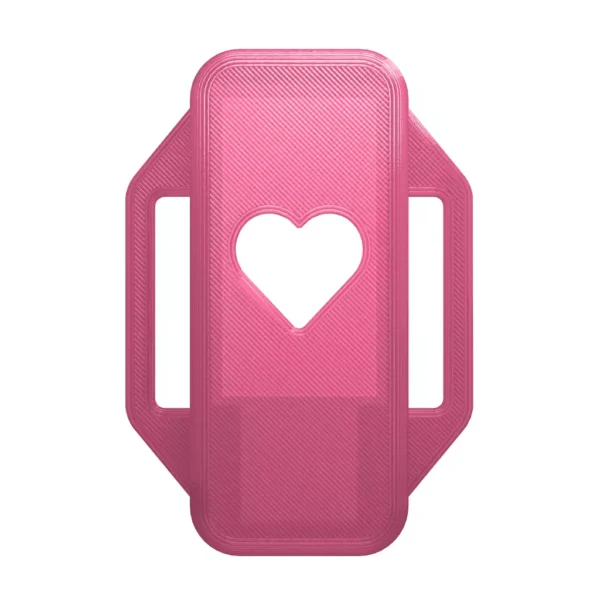 A product image of the Standard Case with a Heart design in Pink, seen from a 0-degree angle.